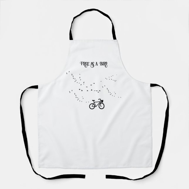 Cycling Life, free as a bird customisable Apron (Front)