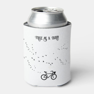 Cycling Life, free as a bird customisable Can Cooler