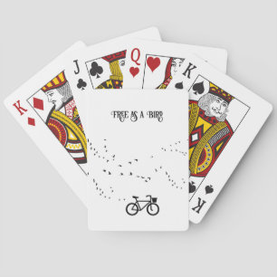 Cycling Life, free as a bird customisable Playing Cards