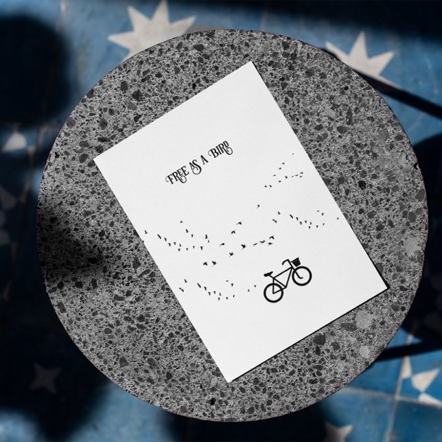 Cycling Life, free as a bird customisable Postcard (Creator Uploaded)