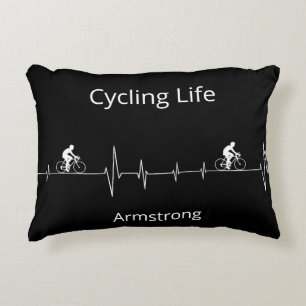 Cycling Life, Heartbeat customisable Decorative Cushion