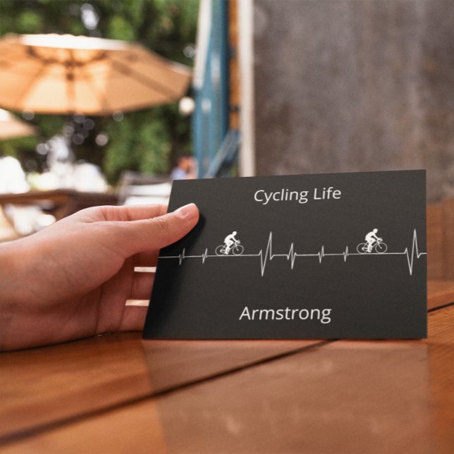 Cycling Life, Heartbeat customisable Holiday Postcard (Creator Uploaded)