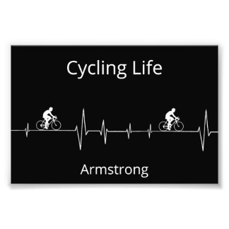 Cycling Life, Heartbeat customisable Photo Print