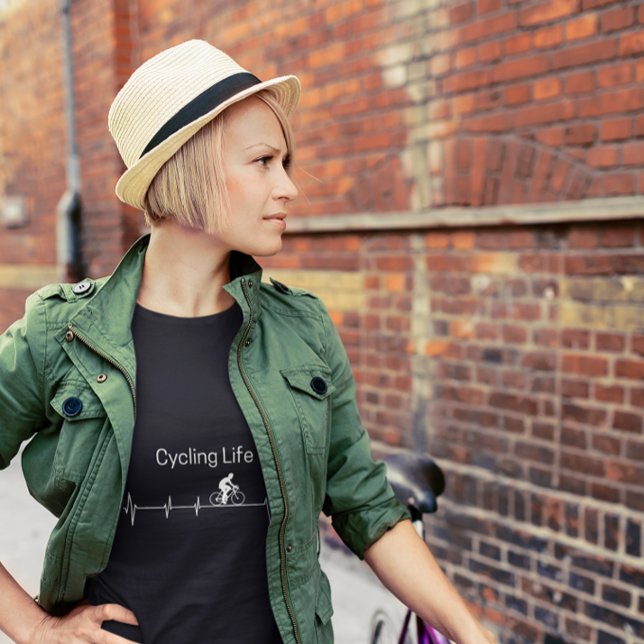 Cycling Life, Heartbeat customisable T-Shirt (Creator Uploaded)