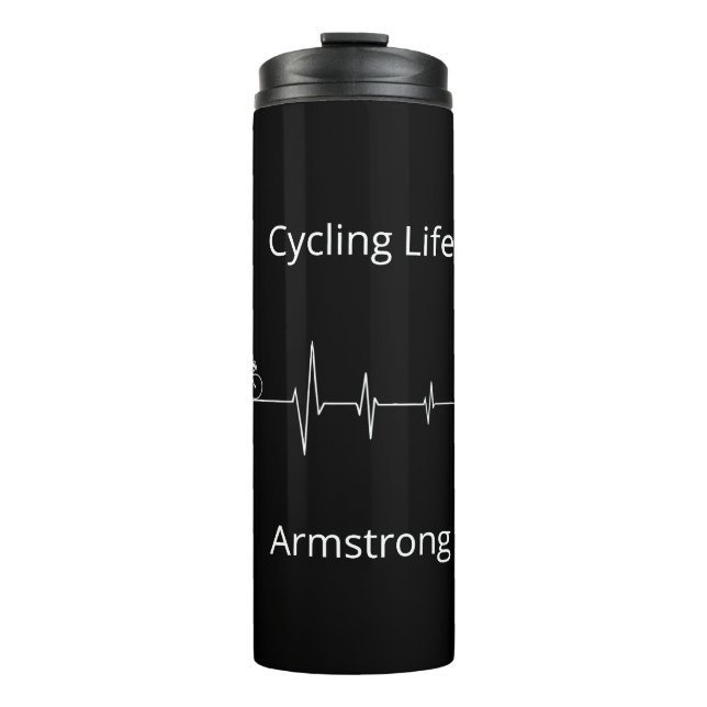 Cycling Life, Heartbeat customisable Thermal Tumbler (Front)