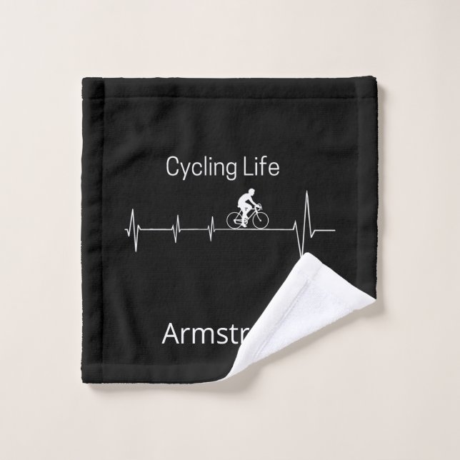 Cycling Life, Heartbeat customisable Wash Cloth (Wash Cloth)