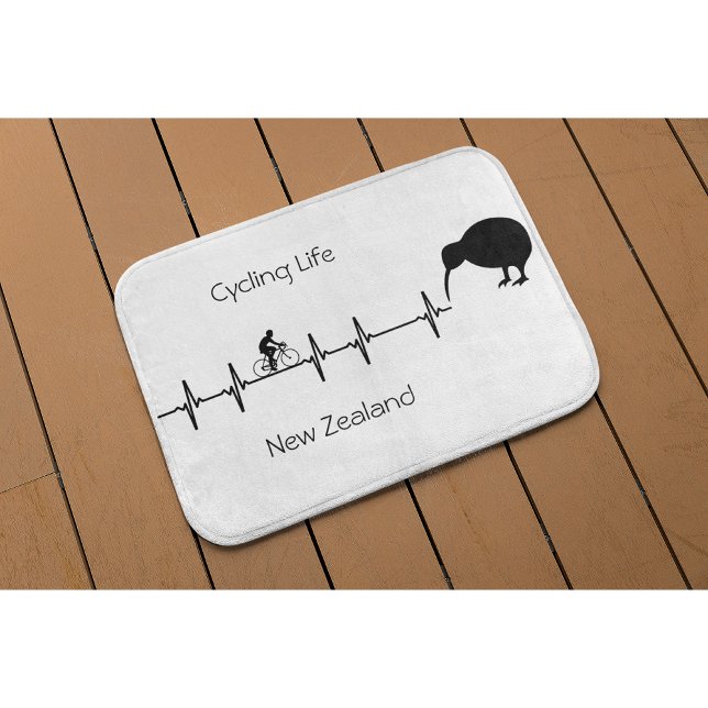 Cycling Life, New Zealand customisable Bath Mat (Creator Uploaded)