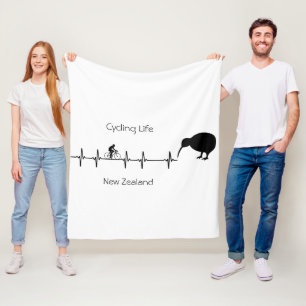 Cycling Life, New Zealand customisable Fleece Blanket