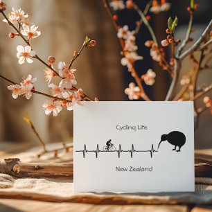 Cycling Life, New Zealand customisable Holiday Postcard