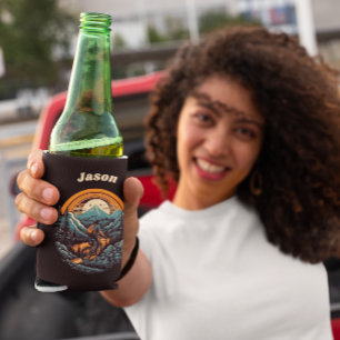 Cycling Life, retro customisable Can Cooler