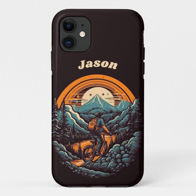 Cycling Life, retro customisable Case-Mate iPhone Case (Back)