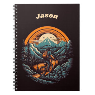 Cycling Life, retro customisable Notebook