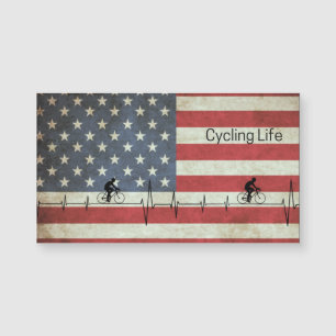 Cycling Life, Stars and Stripes Magnet