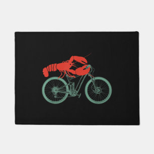 Cycling Lobster MTB Cycologist Funny Cyclist Doormat