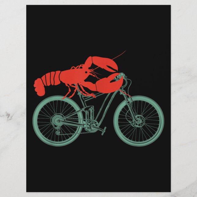 Cycling Lobster MTB Cycologist Funny Cyclist Flyer (Front)