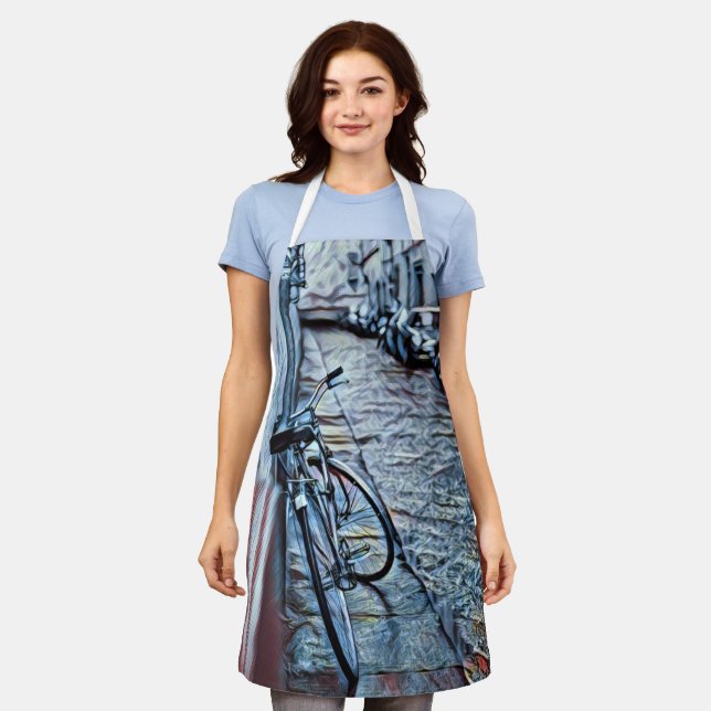 Cycling Lover Gift Apron (Worn)