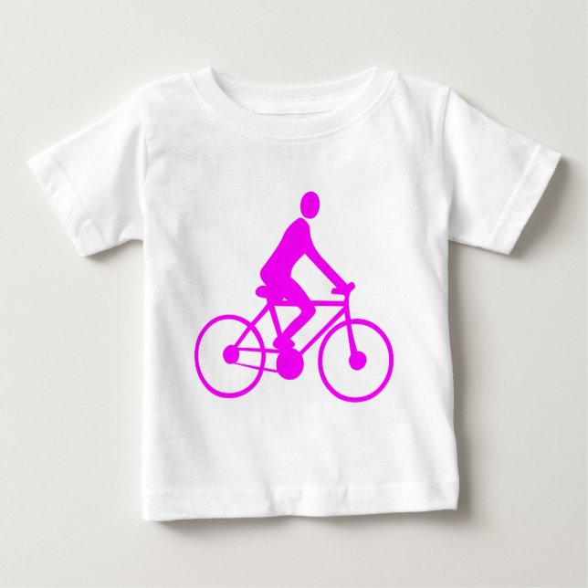 Cycling - Magenta Baby T-Shirt (Front)