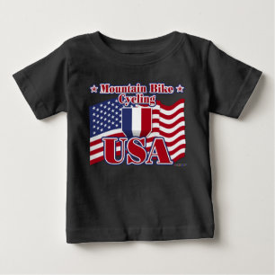 Cycling Mountain Bike USA Baby T-Shirt