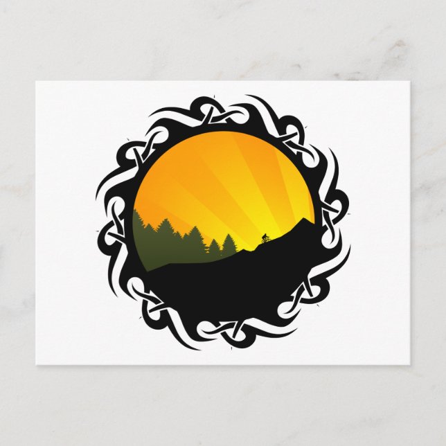 cycling mountain rayz postcard (Front)