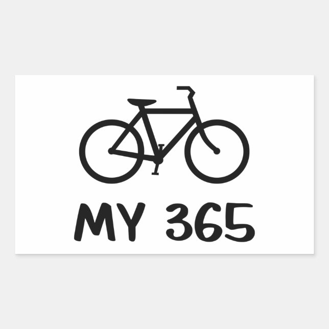 Cycling, My 365 Rectangular Sticker (Front)