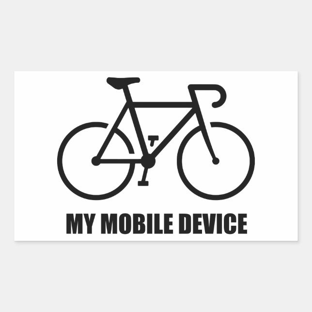 Cycling, My Mobile Device Rectangular Sticker (Front)