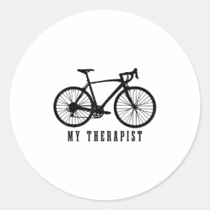 Cycling My Therast Funny Road Bike  Classic Round Sticker