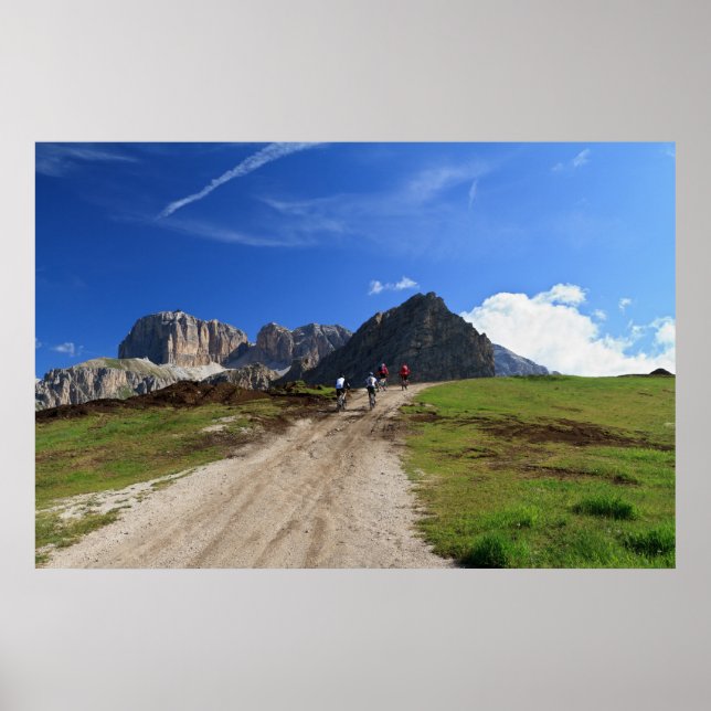 cycling on Dolomites Poster (Front)