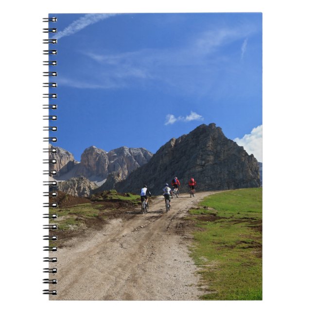 cycling on Dolomites Spiral Notebook (Front)