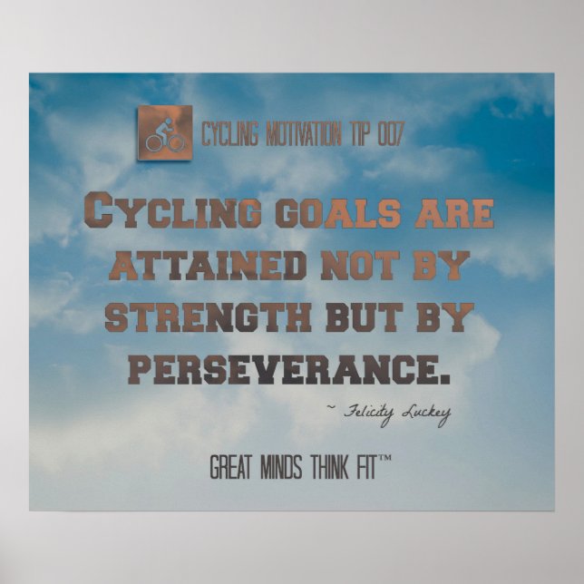 Cycling Poster with Blue Sky and Quote 007 (Front)