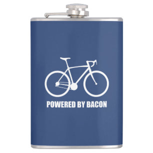 Cycling Powered By Bacon Hip Flask