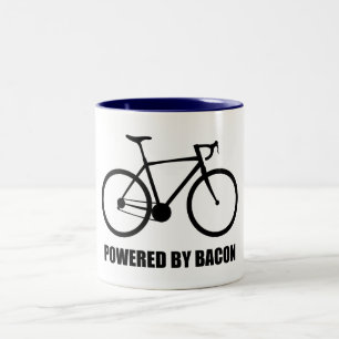 Cycling Powered By Bacon Two-Tone Coffee Mug