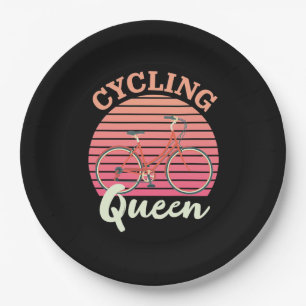 Cycling Queen Paper Plate