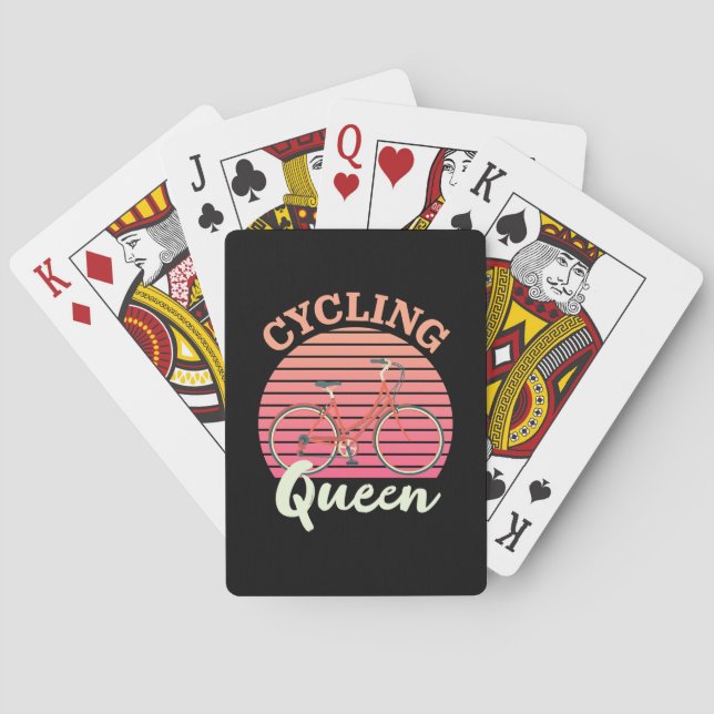 Cycling Queen Playing Cards (Back)