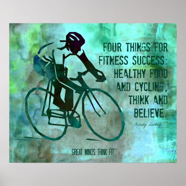 Cycling Quote and Fitness Poster (Front)