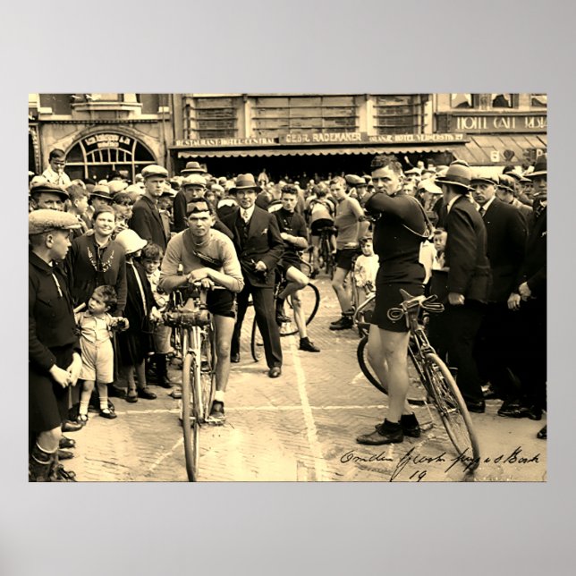 Cycling Race Paris Roubaix 1900 Colour Redux Poster (Front)
