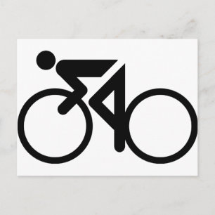 cycling racing bicycle postcard