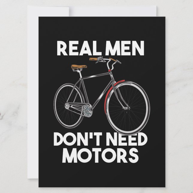 Cycling - Real Men Don't Need Motors (Front)