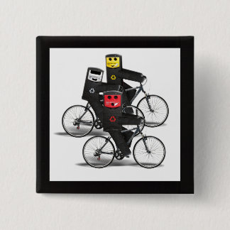 Cycling Recycle Bins 15 Cm Square Badge