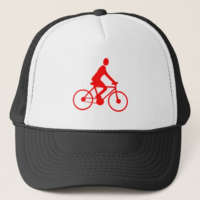 Cycling - Red Trucker Hat (Front)