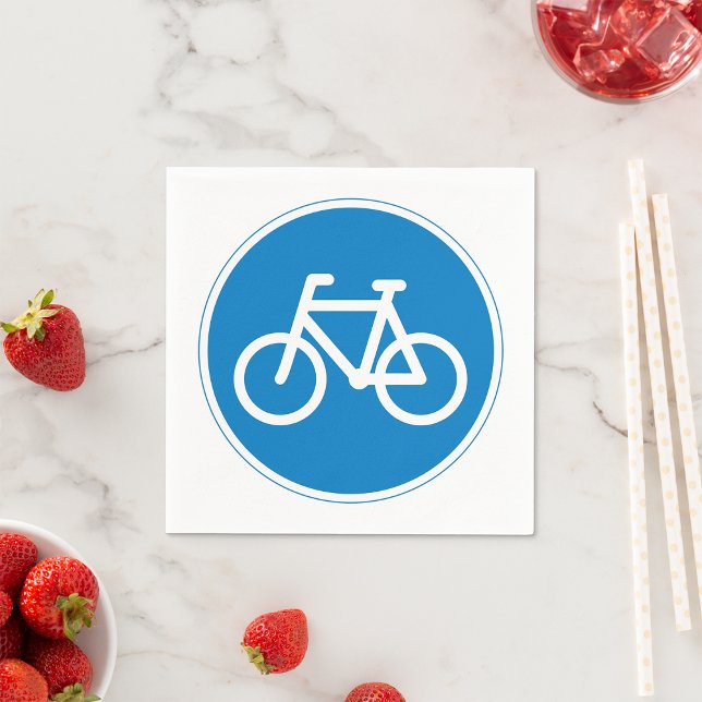 Cycling Road Sign Paper Napkins (Creator Uploaded)