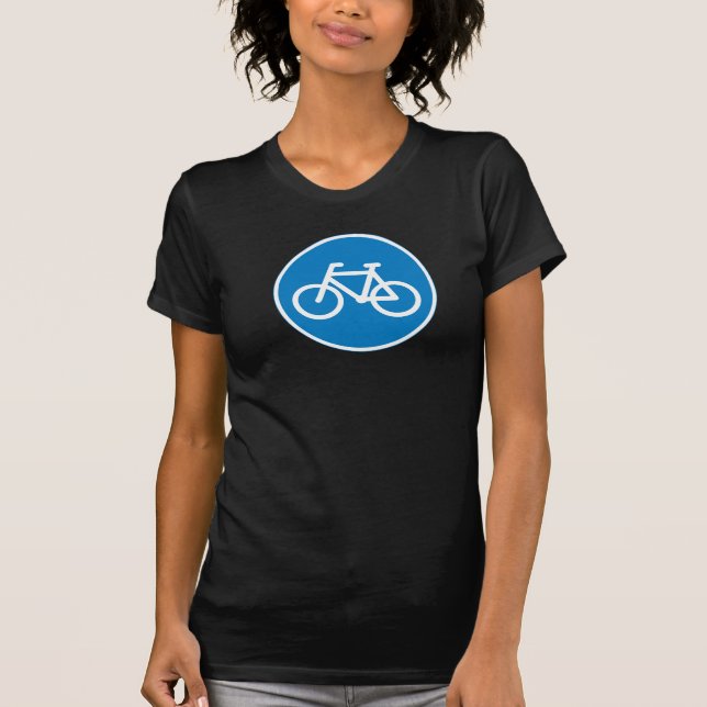 Cycling Road Sign Womens T-Shirt (Front)