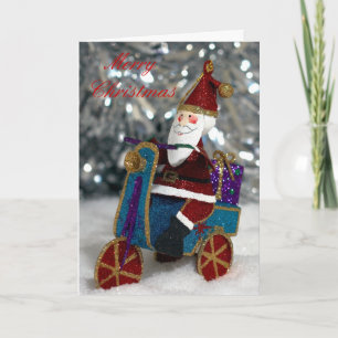 Cycling Santa Holiday Card
