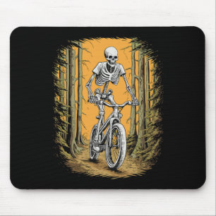 Cycling Skeleton Mountain Bike Cyclist Skeleton Ha Mouse Pad
