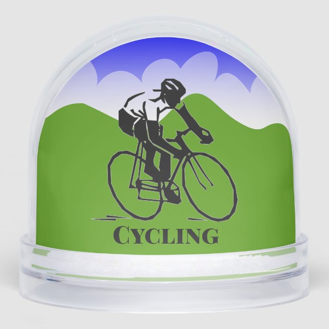 Cycling Sport Design Snow Globe (Front)