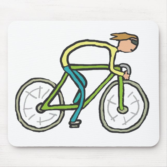 Cycling Stickman Mouse Pad (Front)