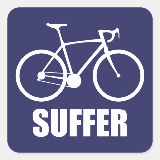 Cycling Suffer Square Sticker (Front)