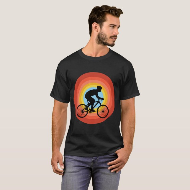 CYCLING SUNSET VINTAGE T-Shirt (Front Full)