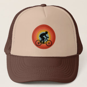 CYCLING SUNSET VINTAGE TRUCKER HAT