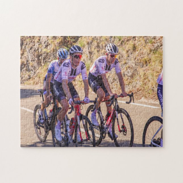 Cycling Team in Bicycle Race Jigsaw Puzzle (Horizontal)