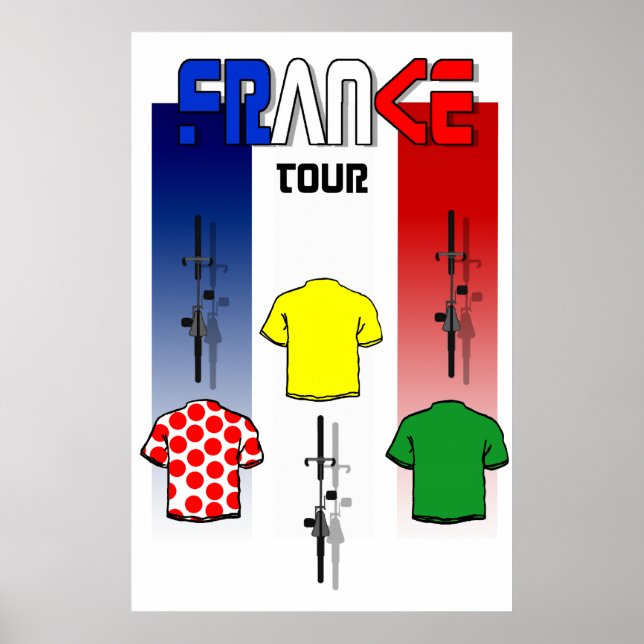 Cycling Touring France Cyclists Sports Fan Cycle Poster (Front)